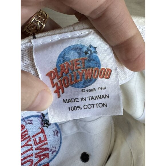 Vintage 90s Planet Hollywood Las Vegas Casino Promo Pinstripe Snapback‎ Hat - Picture 8 of 8